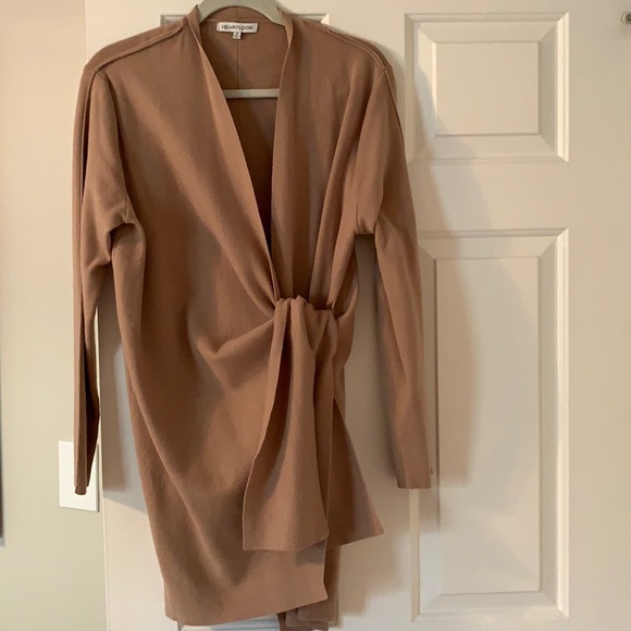 Heartloom Sweaters - Beige Tie Front Sweater